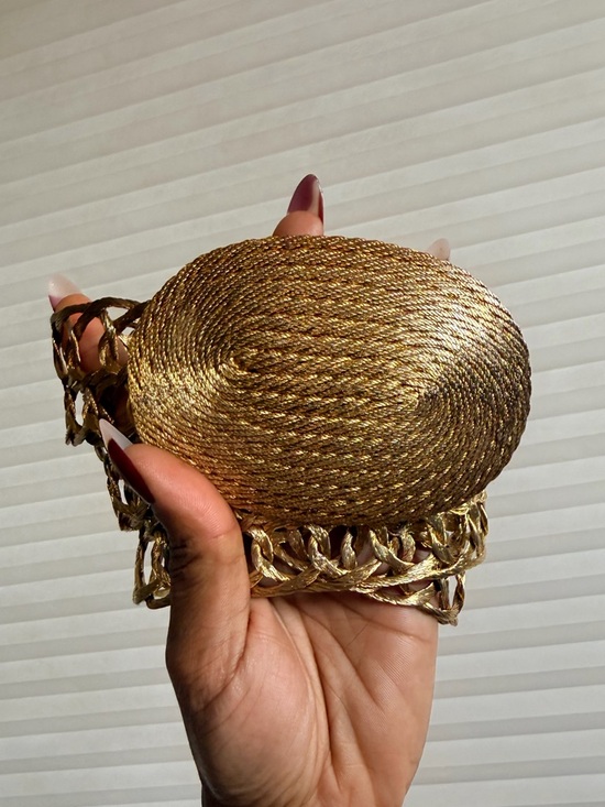 Vintage Handmade Greece Gold Woven Statement Belt main image 9